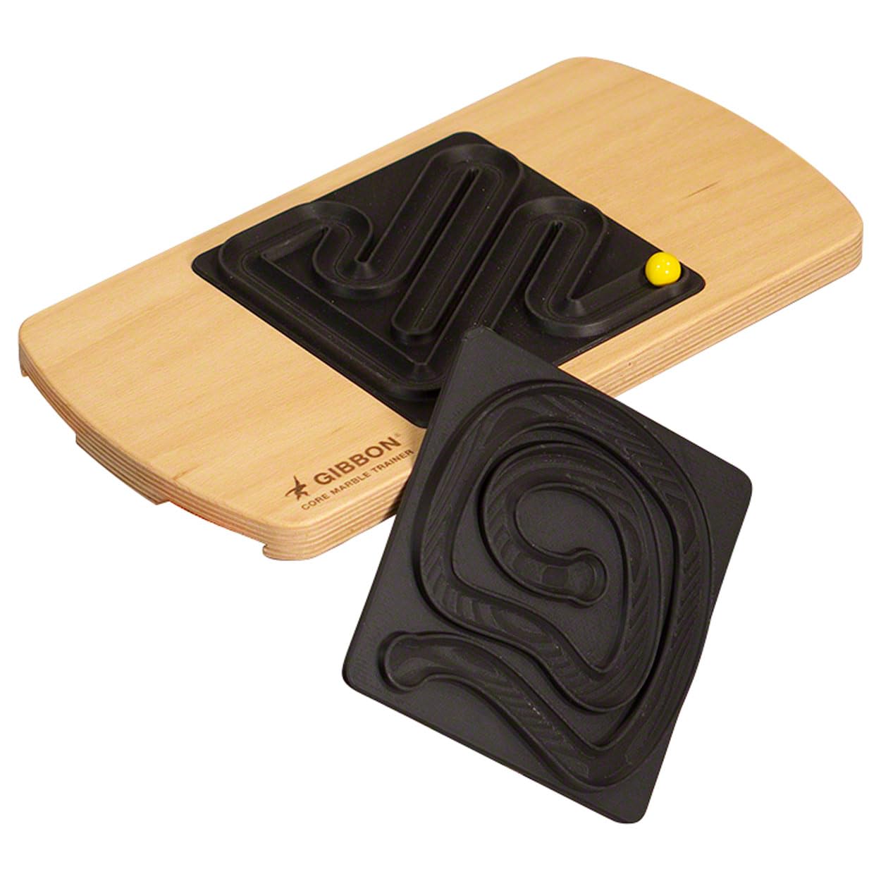 Gibbon Core Marble Trainer Double Line - Accessoire Giboard 2 Lignes - Entraînement Équilibre Avancé - Bille Roulante - Gainage Profond - Compact Nomade