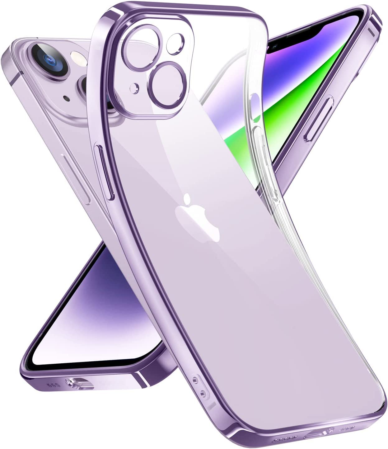 VONZEE® Compatible with iPhone 14 Case 6.1 inch, Luxury Electroplated Soft Edge Bumper Case, Full Camera Protection & Reinforced Corners Shockproof Case Cover|Transparent|Purple (B0BGPX8N51) Amazon Price History, Amazon Price Tracker