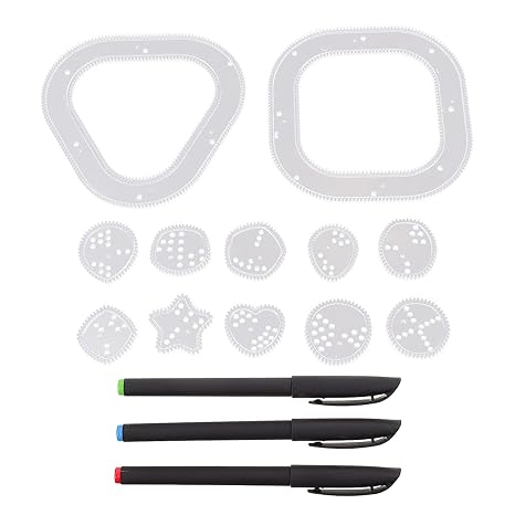 1 Set Wanhua Painting Stencils Hollow- Out Drawing Templates Ruler for Kids DIY Making Accessories'$