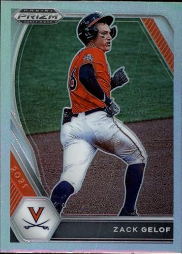 2021 Panini Prizm Draft Picks Silver Prizm Baseball PDP60 Zack Gelof Virginia Cavaliers Official NCAA Licensed Trading Card in Near Mint to Mint