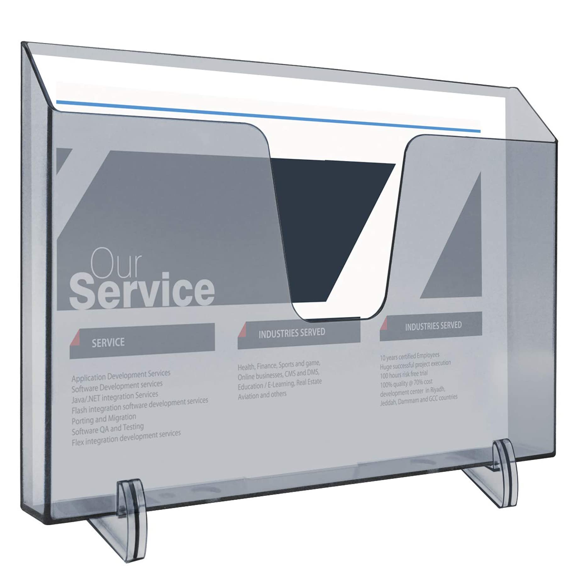 File Display Holder Acrimet Pocket File Holder Horizontal Design Brochure Display (for Wall ...