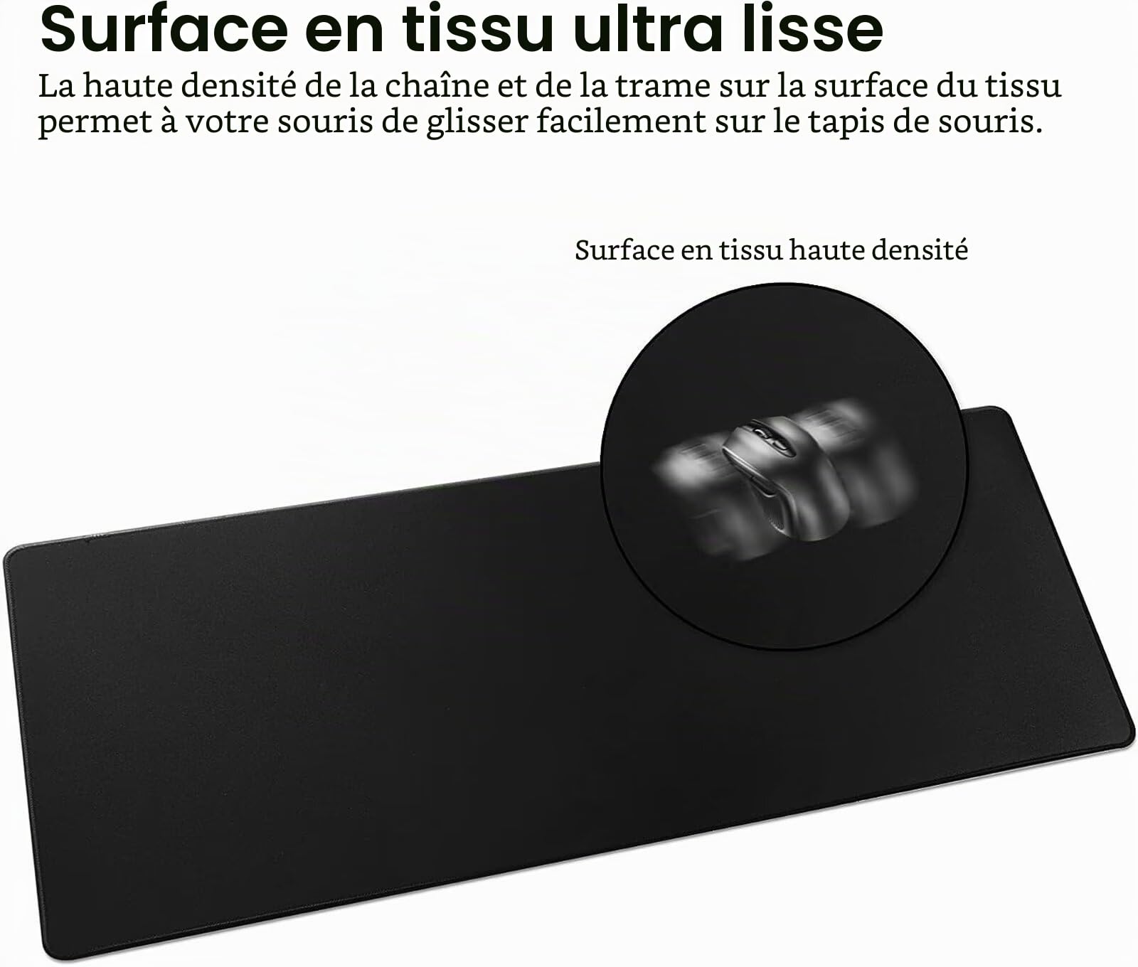 Tapis de Souris Gaming XXL 1200x600x3mm,Tapis de Souris à Bords Cousus Grand,Base en Caoutchouc Antidérapante pour Joueur/Bureau/Bureau/Maison(Astronaute Noir Anime)