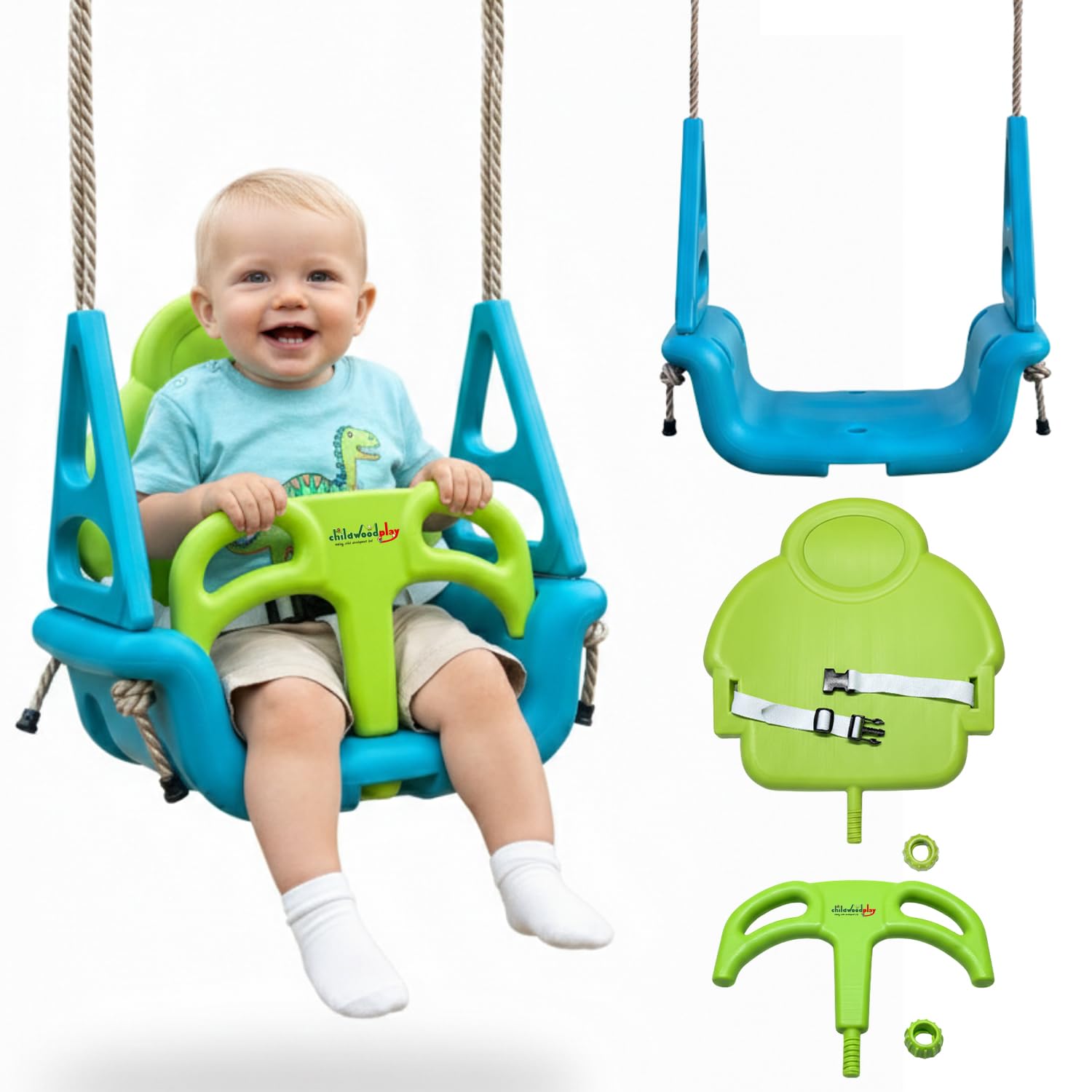 3 in 1 Toddler Swing Seat Attachment with Safety Strap for Children from 9 Months to 10yrs - Image 7
