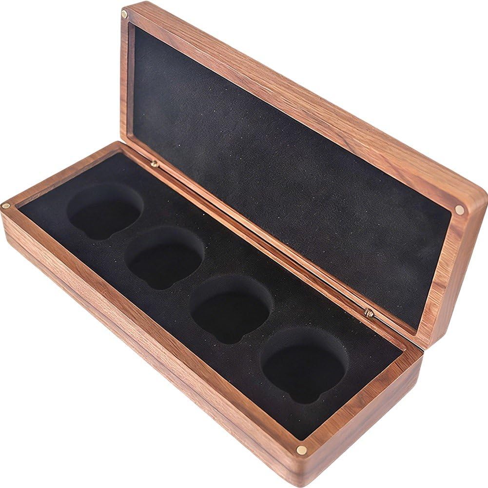 Sslvya Walnut Wood Challenge Coin Presentation Display Box Storage Case Coin Display Case for Commemorative Coins Medals