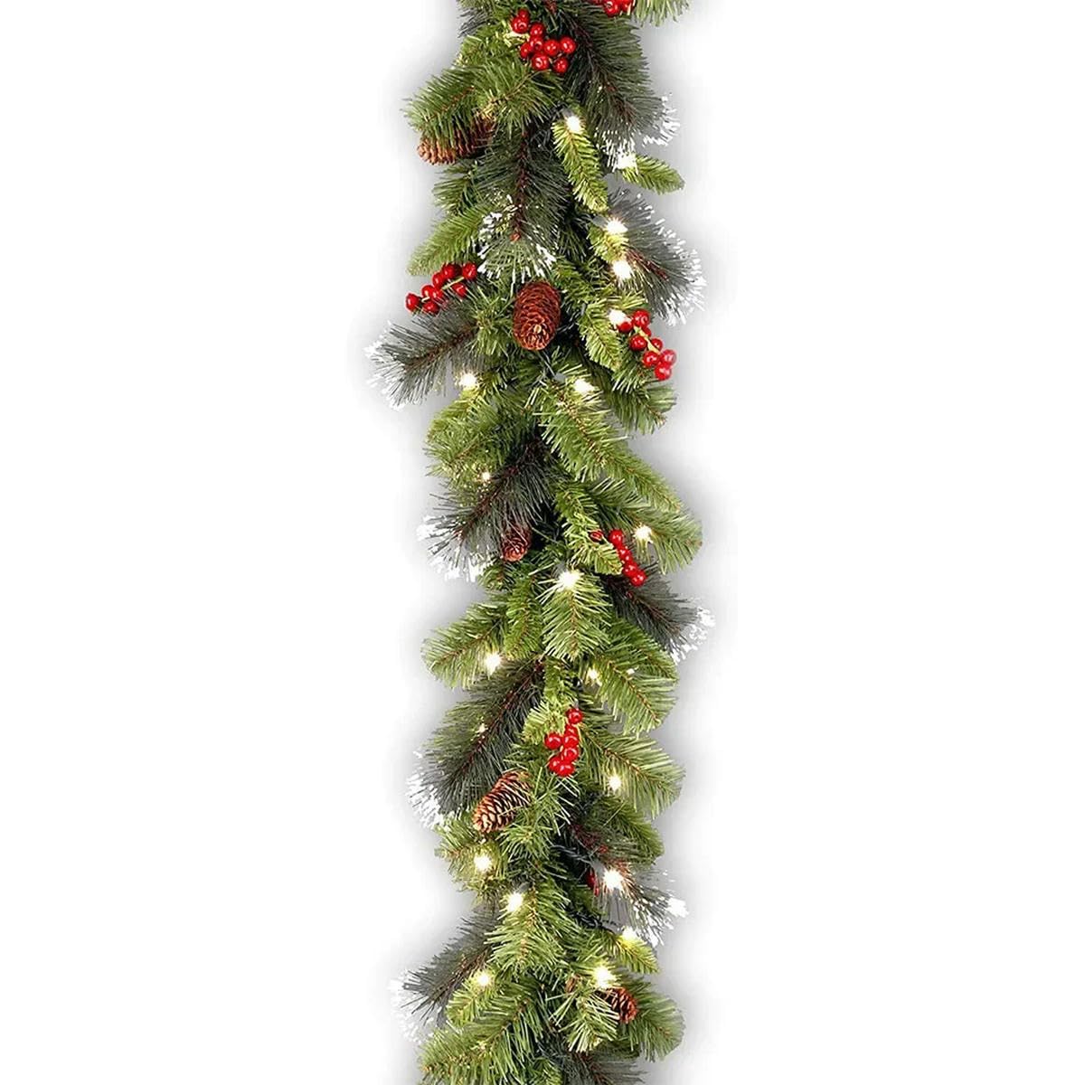 30/40/45/50/60 cm Corona navideña Grande para Puerta Ventana Guirnalda navideña Colgante Artificial Adorno navideño de Año Nuevo-60 cm