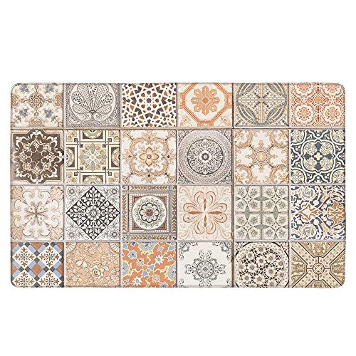 Boho Kitchen Rugs and Mats Set, KIMODE Anti Fatigue Cushioned Kitchen Rug Runner