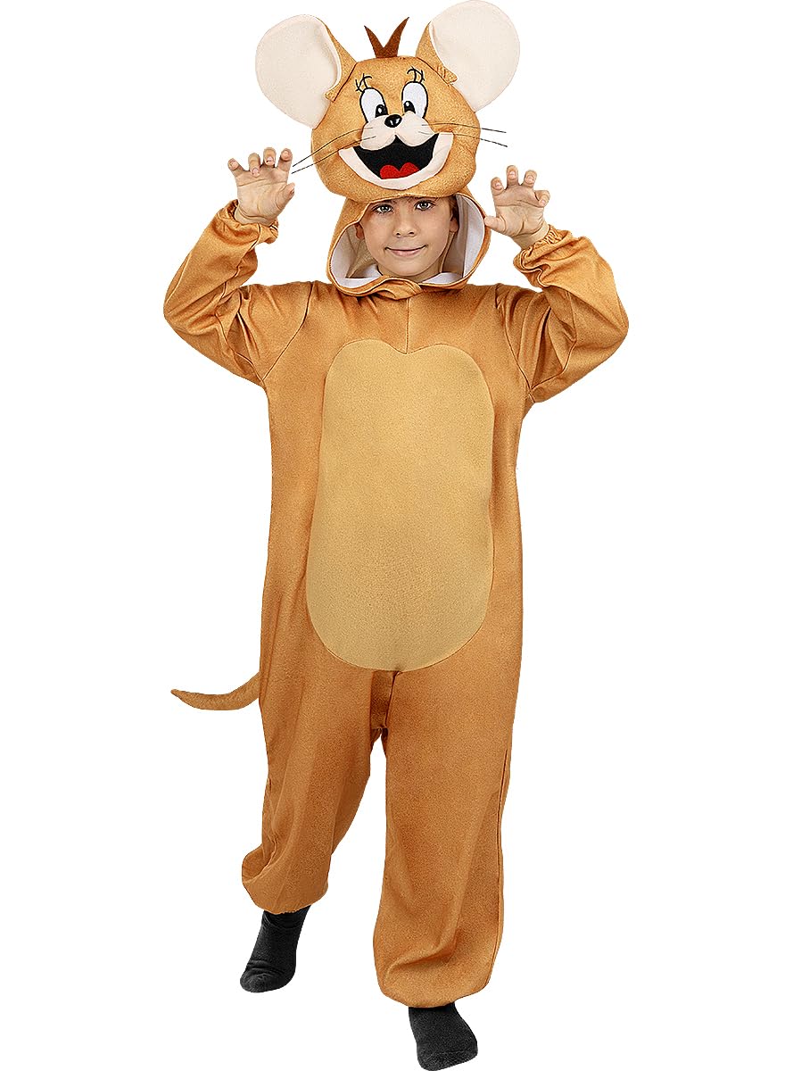 Funidelia | Disfraz de Jerry - Tom & Jerry para niño y niña Dibujos Animados - Disfraz para niños y divertidos accesorios para Fiestas, Carnaval y Halloween - Marrón