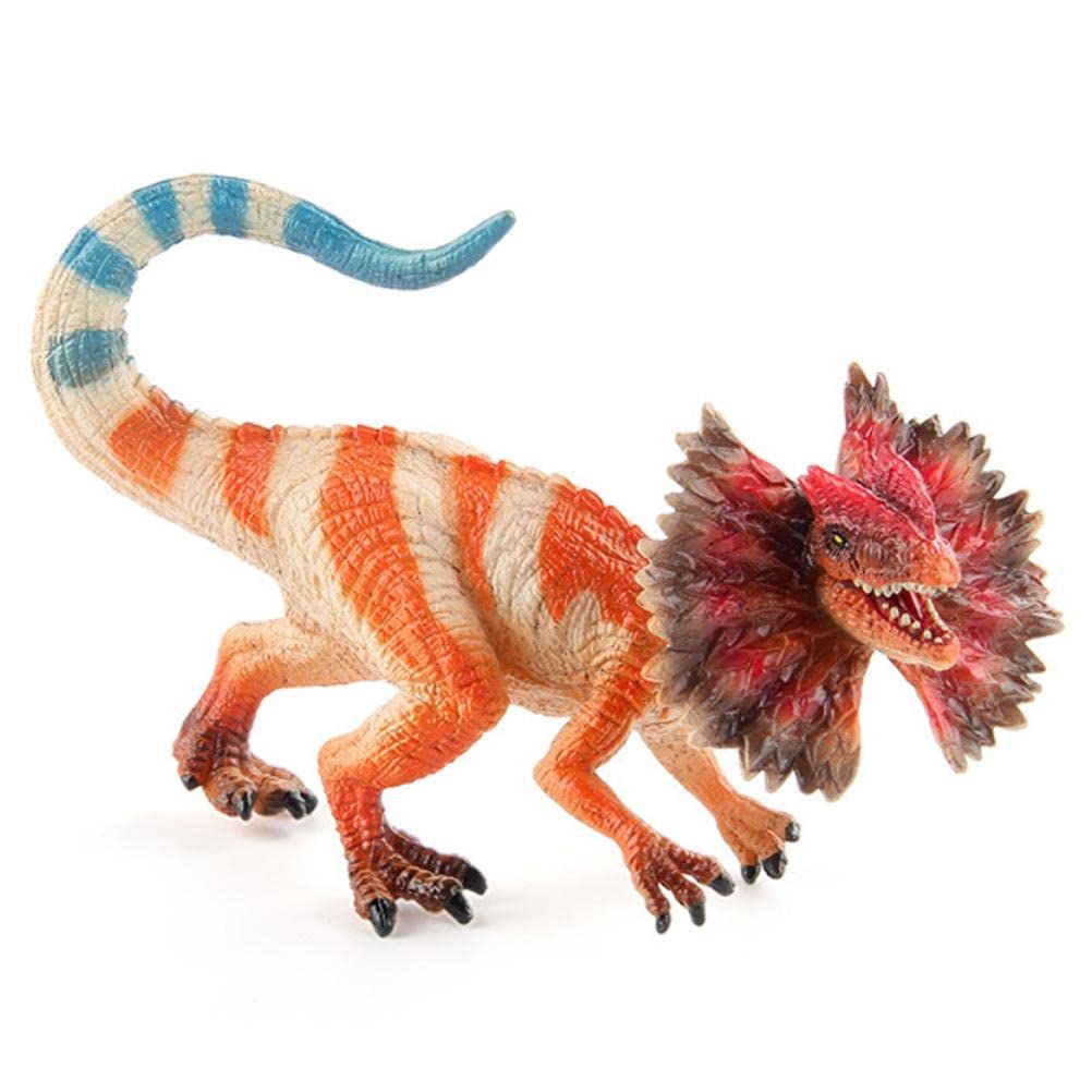 NIBEMINENT Dinosaur Toy Dinosaur Figure Realistic Dilophosaurus Lizard Raptor Figurine Educational Animal Model for Kids