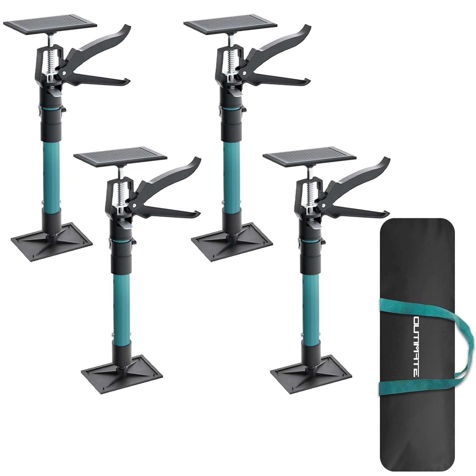 Poteau de Support Réglable, Vérins de Montage pour Armoires, Poteaux Télescopiques de 35 à 60 cm, Outil de Troisième Main pour l’Installation, Capacité 30-60 kg, Lot de 4