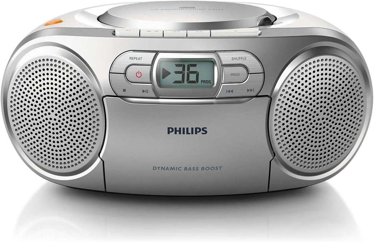 Philips AZ127 Portable CD Player with Radio, Cassette, Dynamic