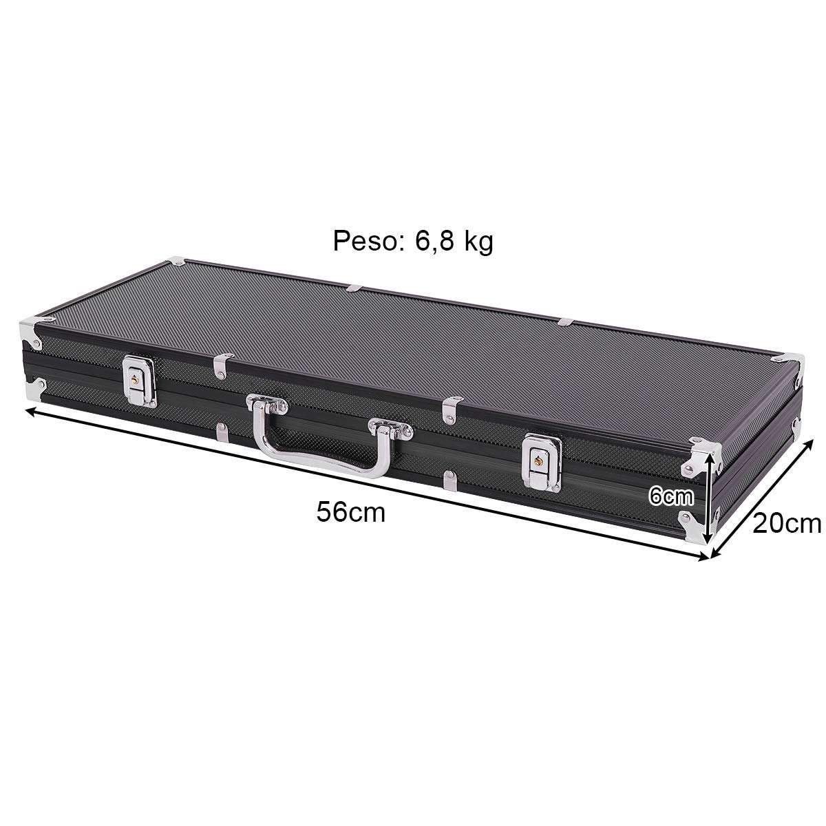 COSTWAY Set de Póker con 500 Fichas con 2 Naipes,5 Dados, 3 Fichas de Crupier y Mantel Juego Completo de Póquer con Estuche (Negro)