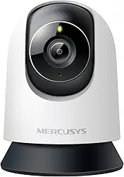 MERCUSYS MC210 2K 3MP, Com tecnologia TP-Link, Câmara interior Wi-Fi, Visão noturna, áudio bidirecional, Deteção de movimento/notificações/alarme, Zona de privacidade, Suporta microSD até 512G