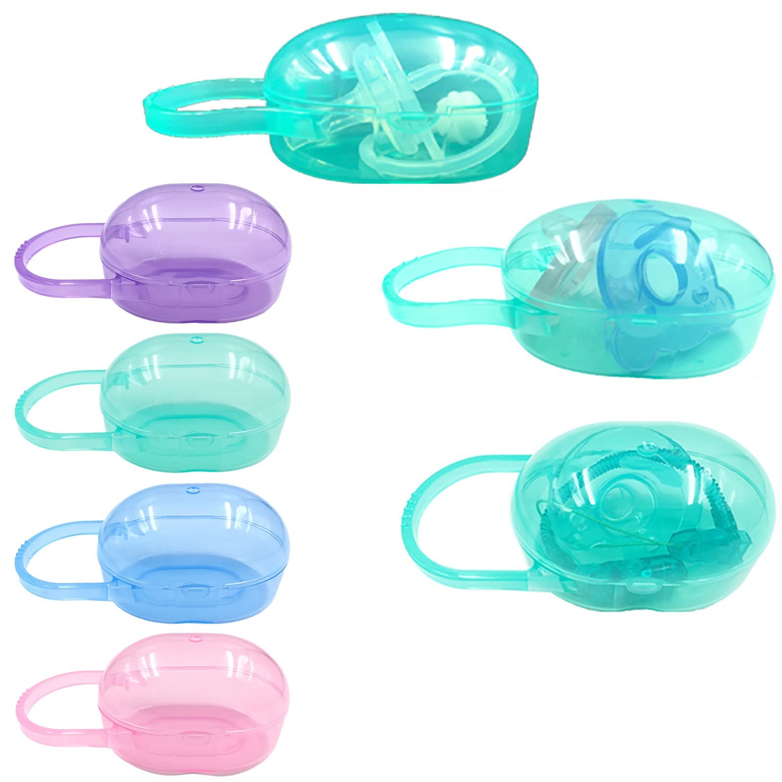 Fengyuanhong Lot De 4 Boîtes De Rangement Pour Tétines - Anti-poussière Portable - Transparent