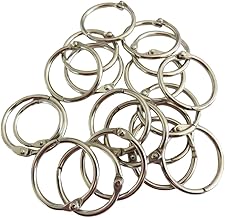 Card Rings, Loose Leaf Rings, Silver-Tone, Metal, Hardware, 100pcs
