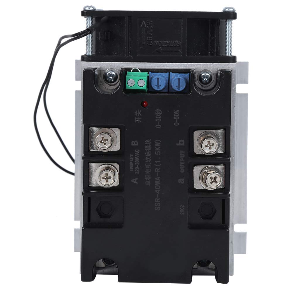 SSR 40WA R1 Scheda di avviamento motore 1, 5 kW con motore di controllo della commutazione inferiore in alluminio Modulo di controllo soft start per motore monofase(Module)