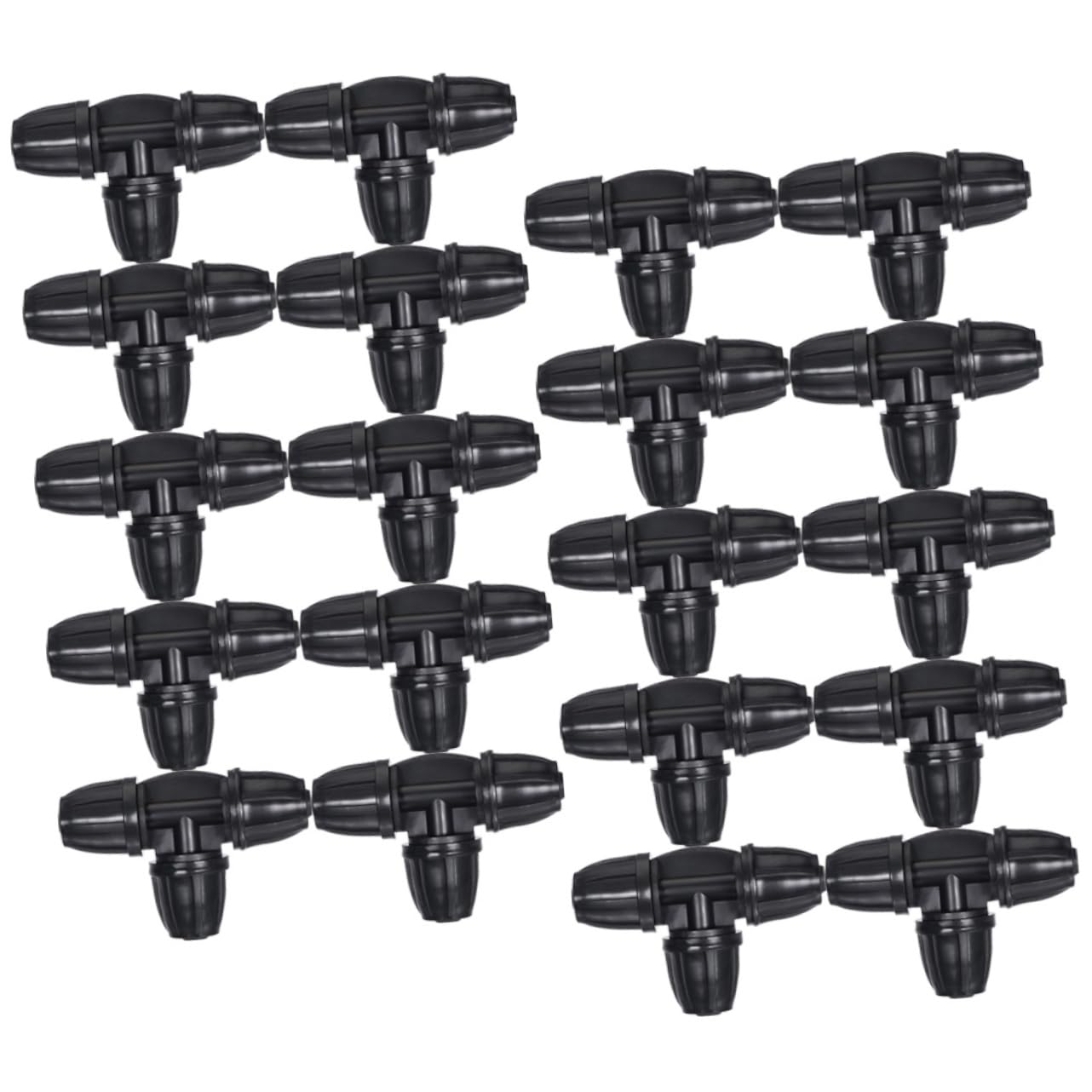 Conector en T, 40 piezas de riego por goteo Junta en T con púas Adaptador de riego en T Adaptador de púas for manguera Conector de tubo de agua