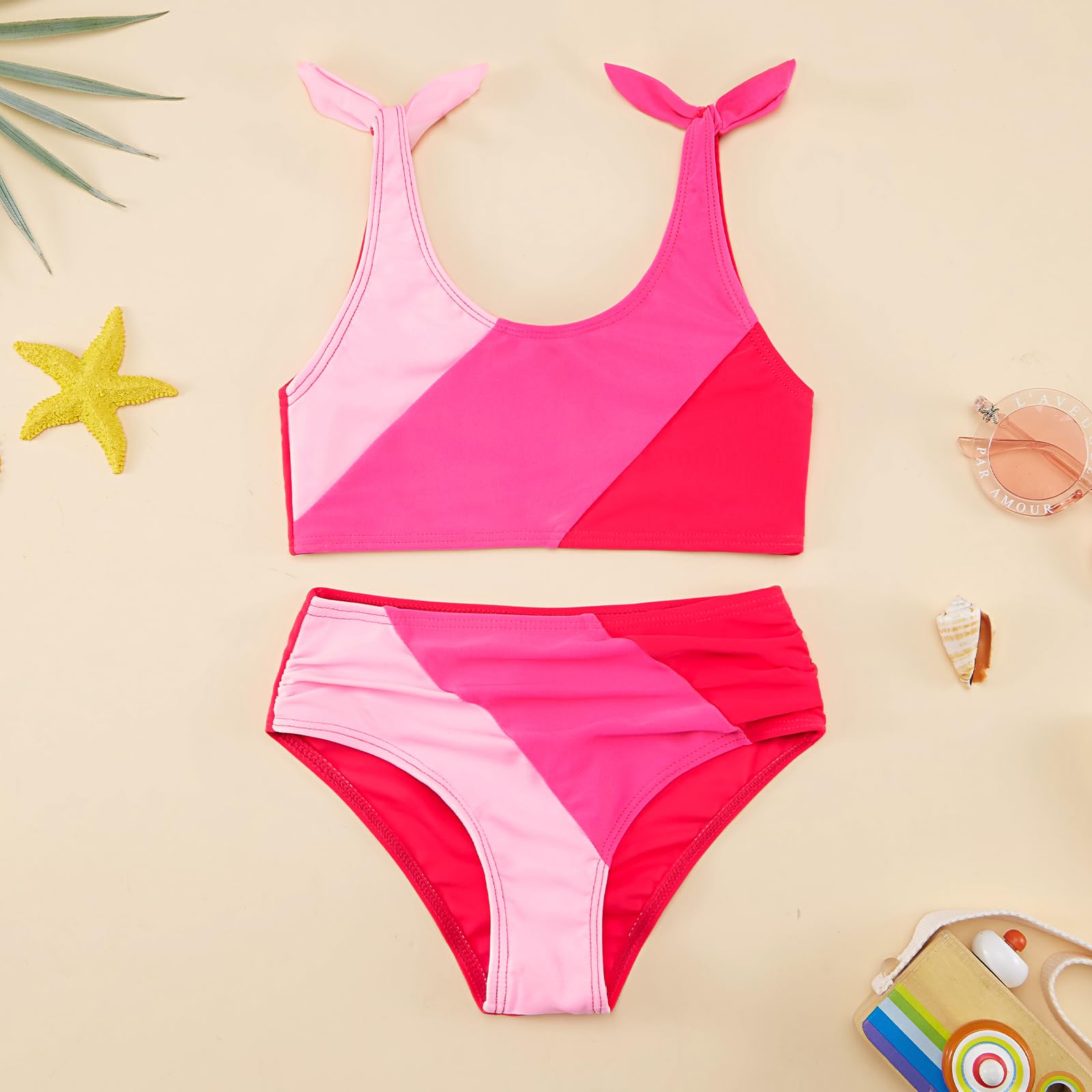 Weixinbuy Maillots de bain pour filles de 2 à 12 ans