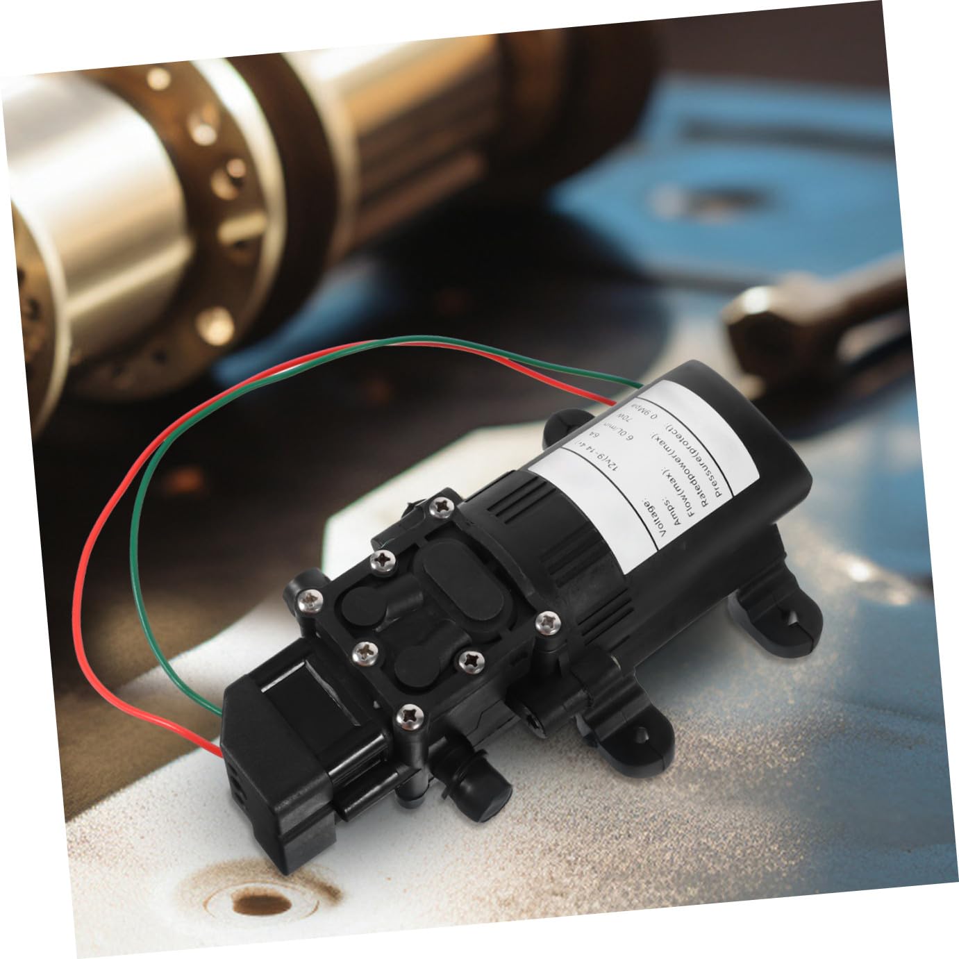 Alipis Bomba de Agua de Alta Presión Eléctrica de Diafragma 12v 70w Gran Flujo y Cuerpo de Plástico para Dispositivos de Pulverización y Filtrado