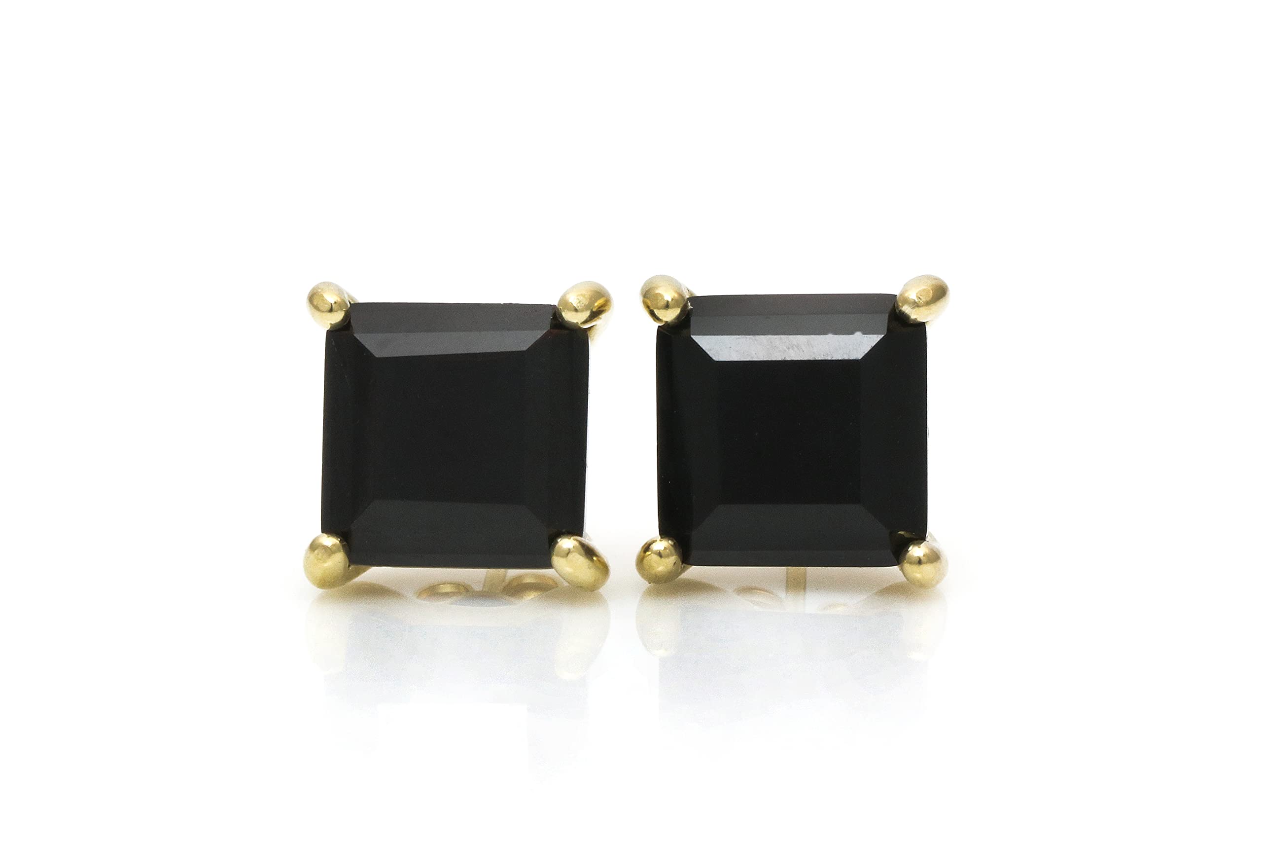 Semplici Orecchini Onice Nero Delicato per Donne - Orecchini Gioielli Gemma Stud, Orecchini per Tutti i Giorni, Orecchini Fatti a Mano Oro 14k Vermeil - Regali per Lei - Materiale Personalizzato