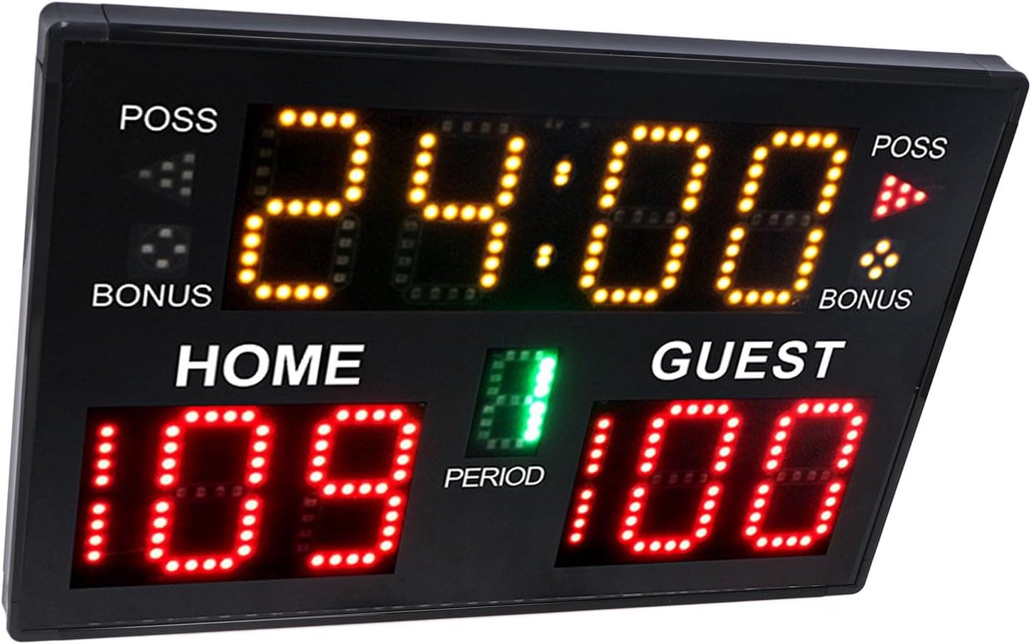 Portable 11-Digit Basketball Scoreboard - Multi-Sport Timer Indoor Use - Lightweight & Easy Up Basketball, Wrestling, Volleyball, Boxing