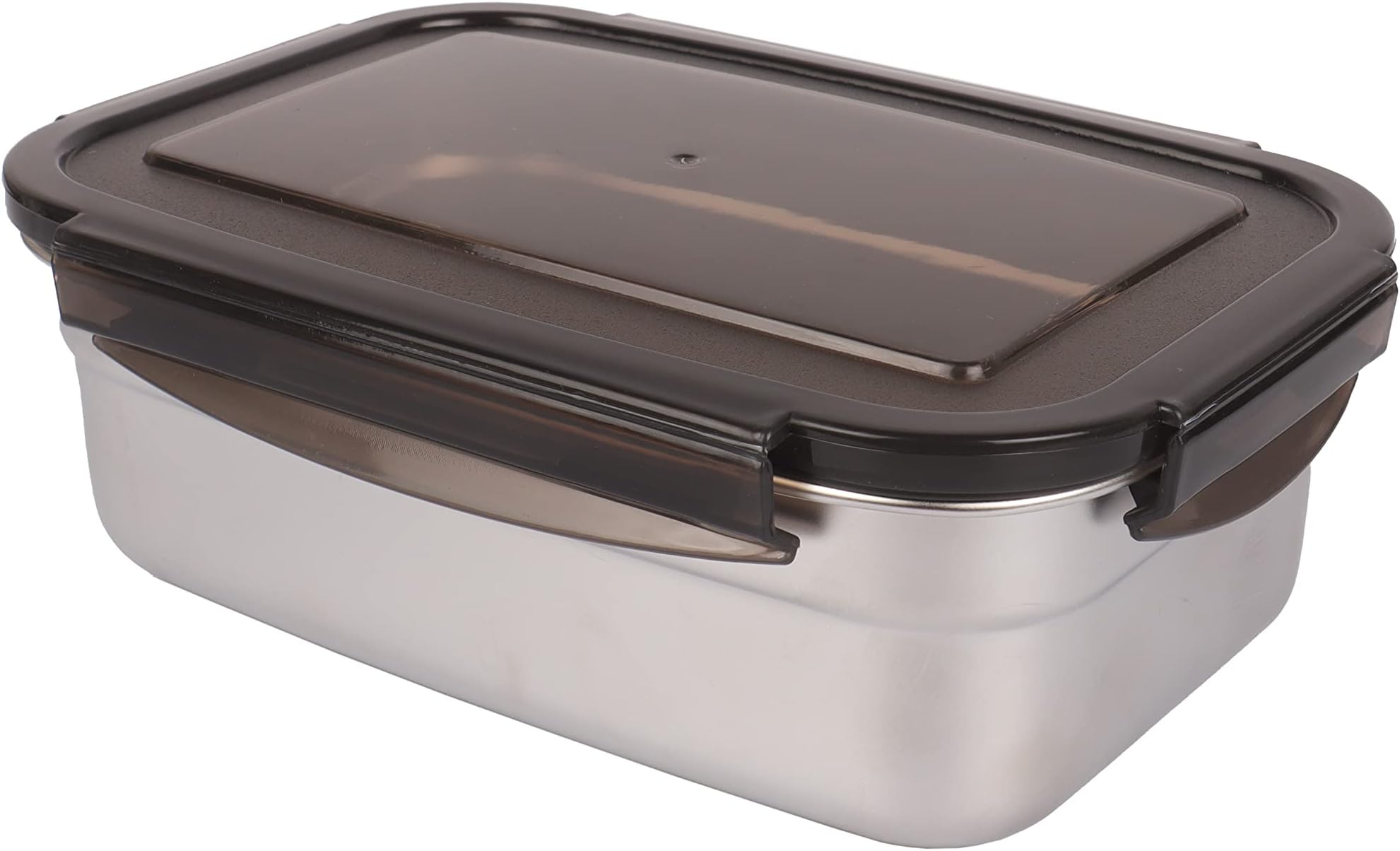 High Steel Rectangle Heavy Duty Airtight Leakproof Unbreakable Lunch Box, Storage Container with Lock Lid for Office-College-School | 1 Year Warranty| (Set of 1-850ml)