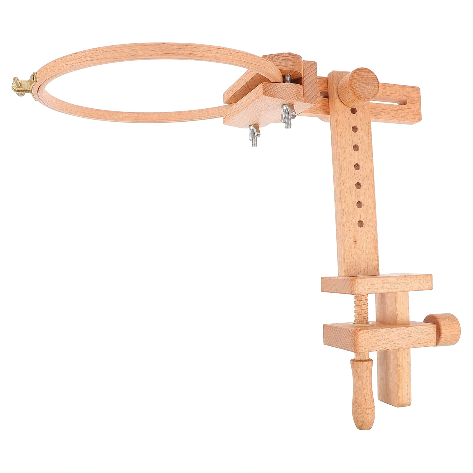EXCEART 360 Soporte de bordado integrado porta aros de bordado herramientas de costura ferramentas rings suministros de bordado aros de madera para bordar ronda Punto de cruz