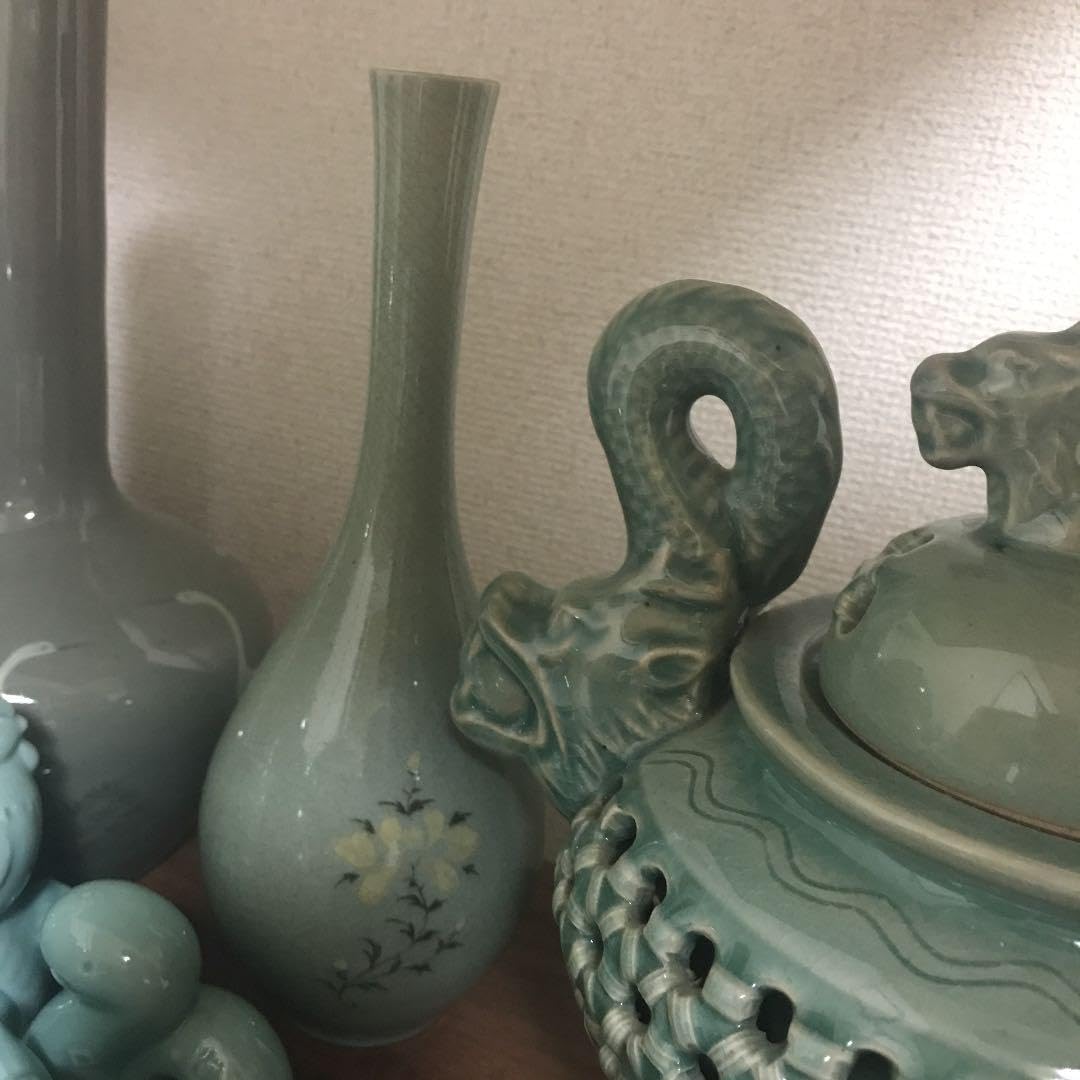 韓国 陶器 花瓶、壺 申ハンギュン作 韓国 陶器 花瓶、壺 申ハンギュン作