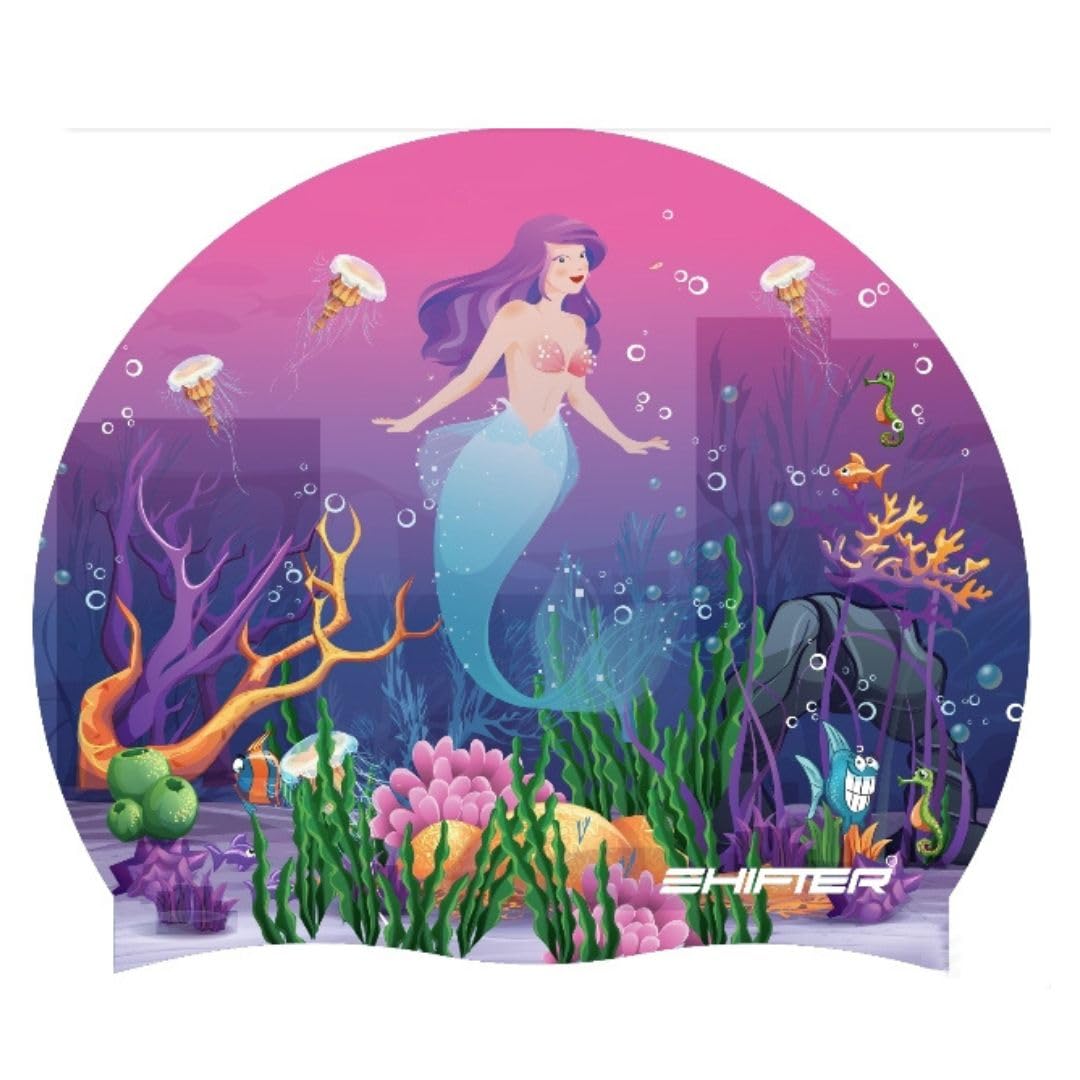 Silicone Swim Cap for Kids, Comfortable Swimming Cap Ideal Kids Swim Cap for All Head Size, Cartoon Swimming Cap for Child, Swimming Training Cap (B0CY2TG52R) Amazon Price History, Amazon Price Tracker