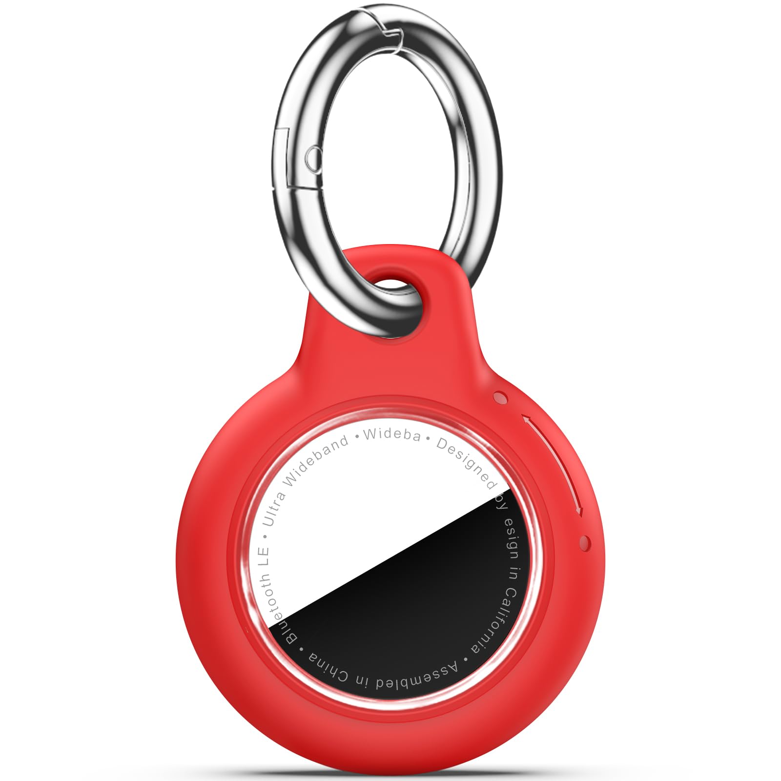 Upgrade Waterproof Airtags Holder with Apple Airtags Keychain, Hard PC Air Tag Case, Anti-Scratch &amp; Shock Air tag Holder,Men's Women's Keyrings &amp; Keychains, for Dog,Car Key,Luggage -Red