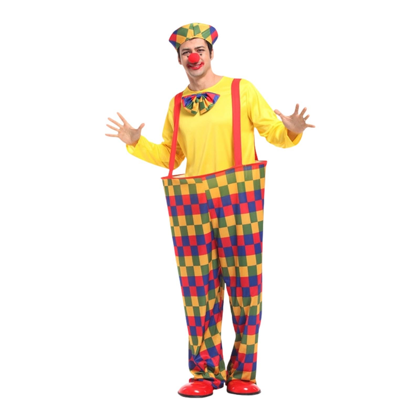 Adult Clown Circus Costume Party Fancy Dress Outfit Party Fashion - Clown Costume Unisex Adult Circus Children's Parties 2026 Carnival Theme Parties Adult Costume for Stage Performance Unisex