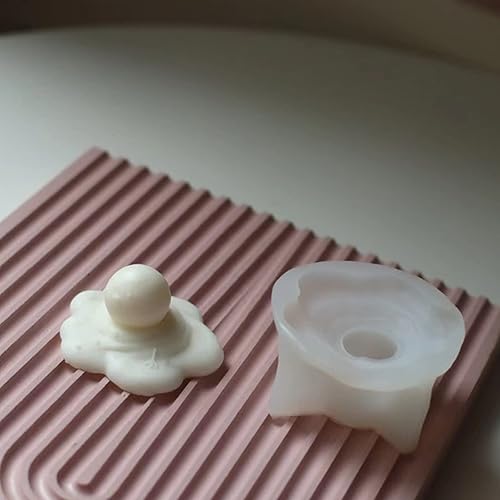 Miniatura 3 de Molde de silicona TOPYS para hacer velas con diseño de muñeco de nieve abstracto y adorable, decoración de fiesta de Navidad, forma de vela de epoxi