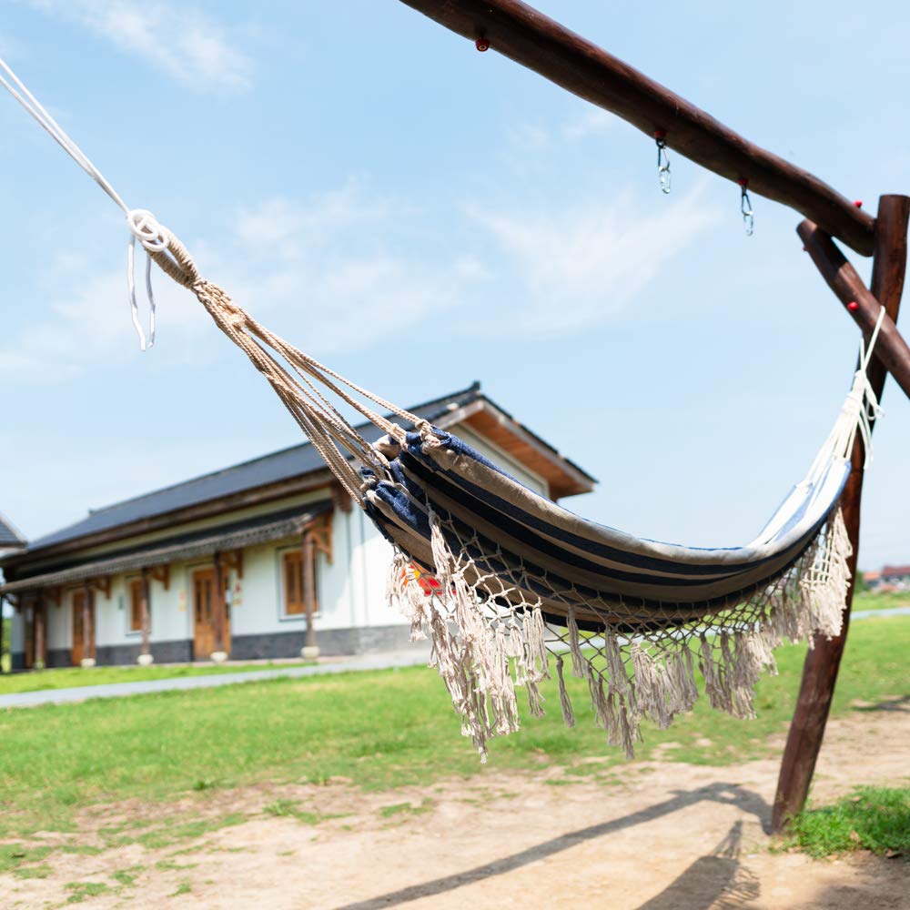 Amaca Da Campeggio Per Esterni, Da Appendere Al Letto, Da Campeggio, Per Esterni, Viaggi, Picnic, Altalena, Per Giardino, Campeggio (colore: Bianco - Foto 8