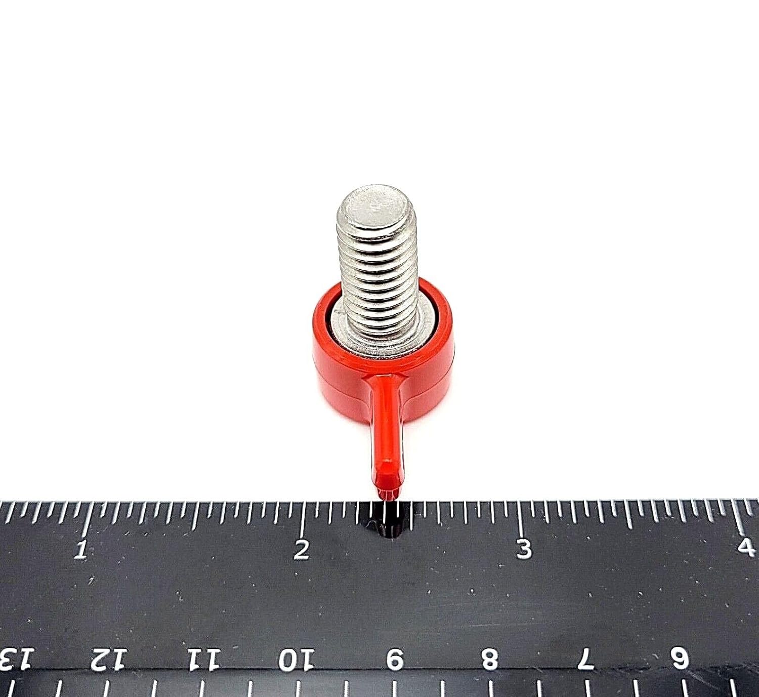3/8" x 3/4" Thumb Screw T Bolts Plastic Butterfly Hand Knob Red or Black Cap Stainless Steel Standard 3/8"-16 Coarse Thread Indoor/Outdoor (4 Pack, Black)