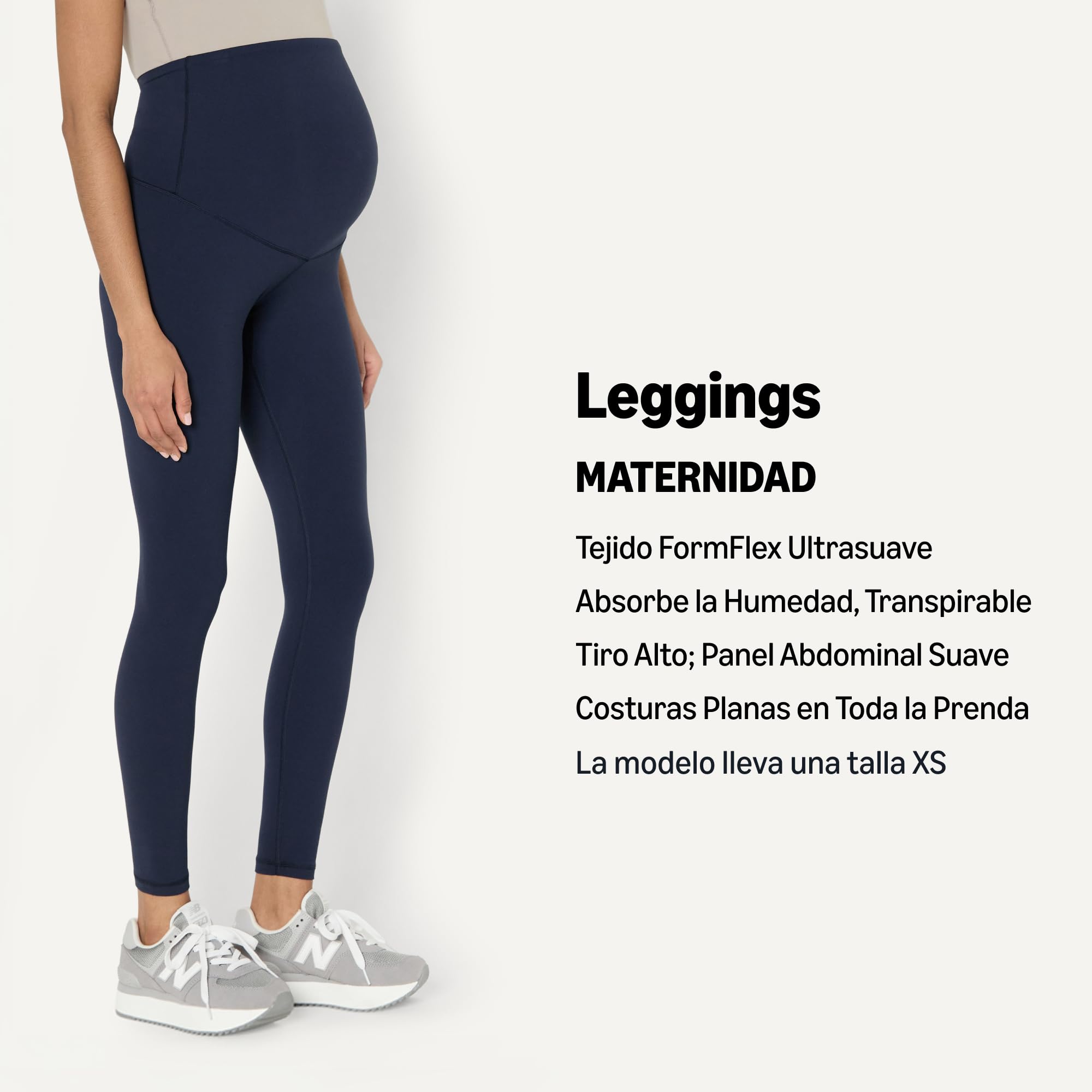 Amazon Essentials Mujer Mallas Deportivas FormFlex, Suaves y Largas, para Maternidad, sobre el Vientre, para Yoga, Entrenamiento y Embarazo
