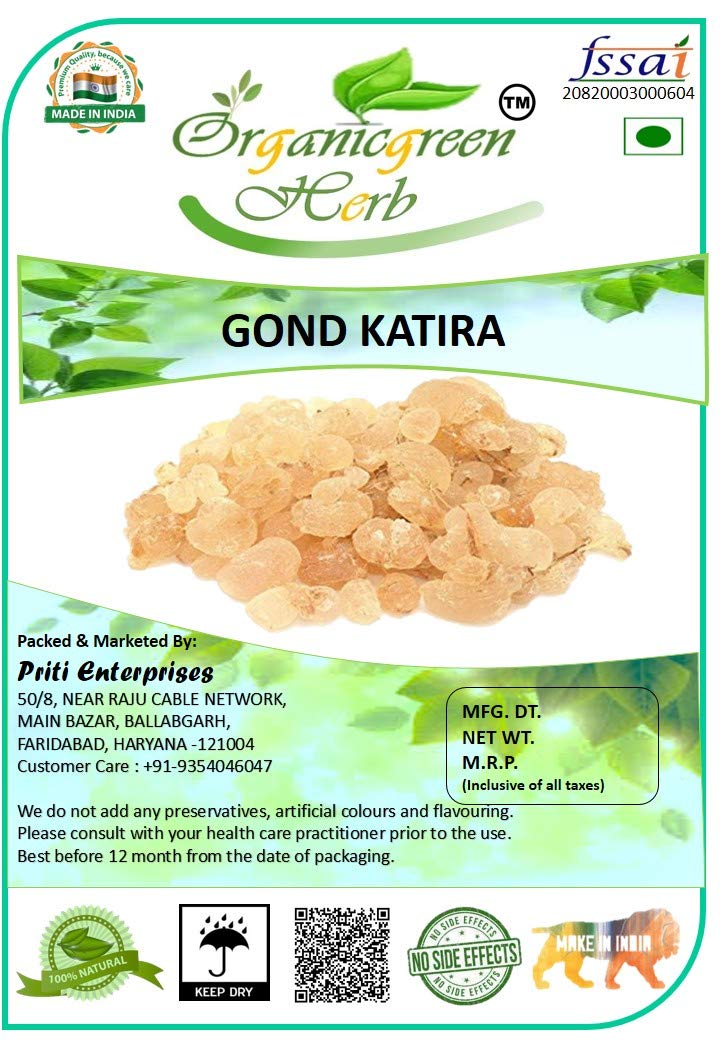Organicgreen Herb Gond Katira - Tragacanth Gum 100 GMS