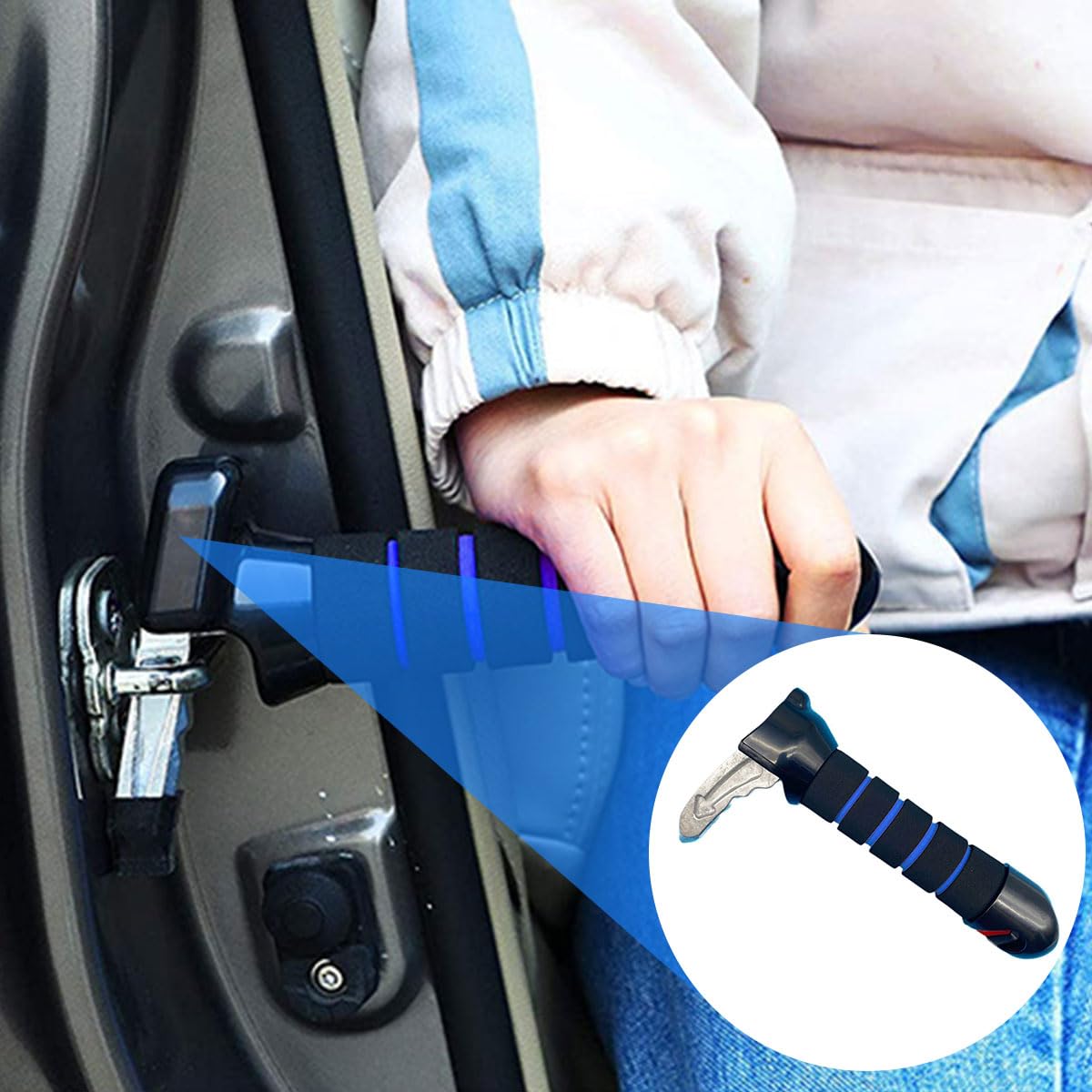 Asa De Soporte para Automóvil, Manija de la puerta del Coche para Ancianos, Manija del Coche de Asistencia de Apoyo, Mango De Apoyo Herramienta De Escape De Emergencia Del Coche para Discapacidad