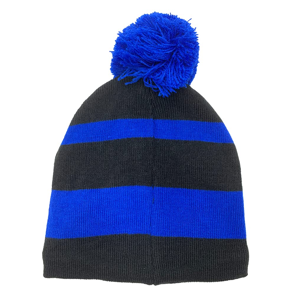 Inter Cappello PONPON Maglia Rigata 153073 con Pile Prodotto Ufficiale Official Merchandising