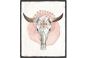 Southwest Boho Chic Cow Skull Wall Decor