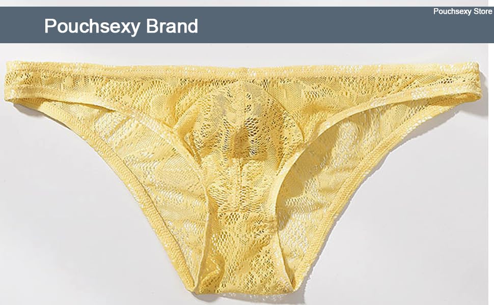 Mens lace Briefs Underwear for man gay bikini Men's Mesh Lace underpants breathable sexy U convex bulge Pouch 2 Pack3
