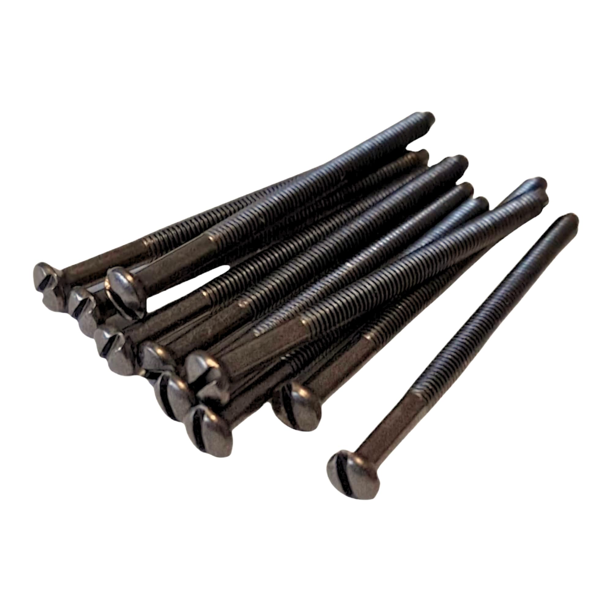 M3.5mm X 75mm Long Black Nickel Electrical Machine Screws for Light Switch Plug Socket - Pack of 100