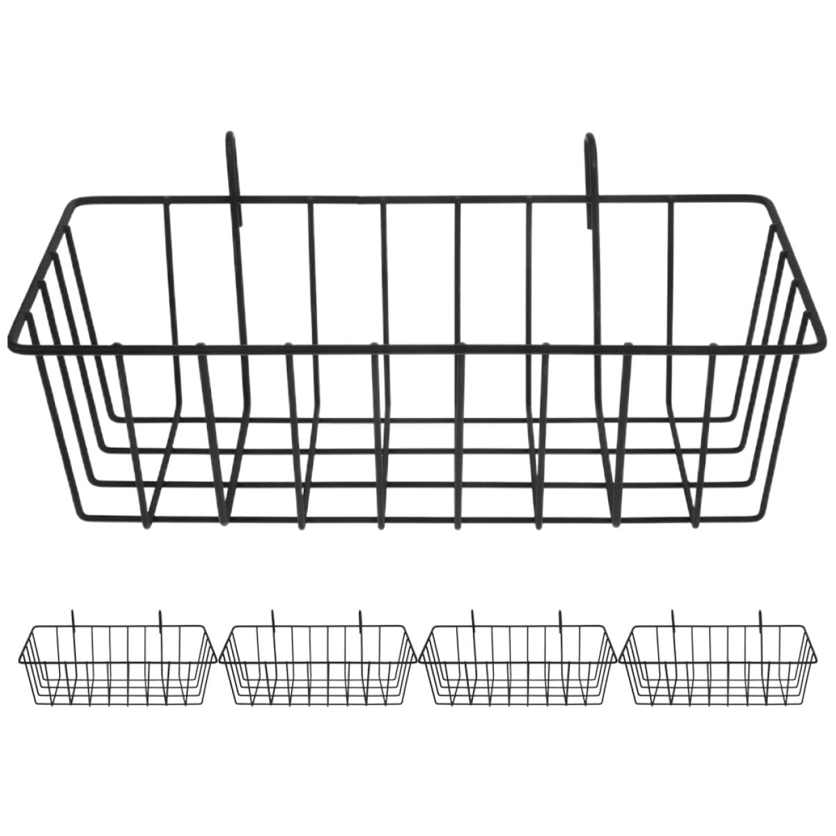 Mangeoire à Foin pour Lapin, Panier en Fer Noir, Lot de 5