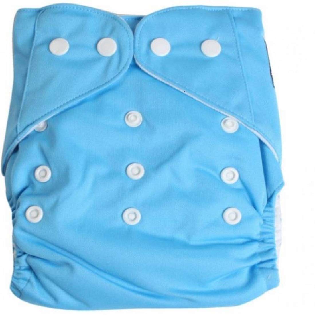 CHOTE USTAD Baby Pocket Cloth Diapers for Babies Reusable Washable One Size Adjustable Reusable Diaper Nappies/Diaper Pants/Nappy/Diaper/Langot (1 Pack, Blue) (Age 0-2 Years) (No Inserts Included)