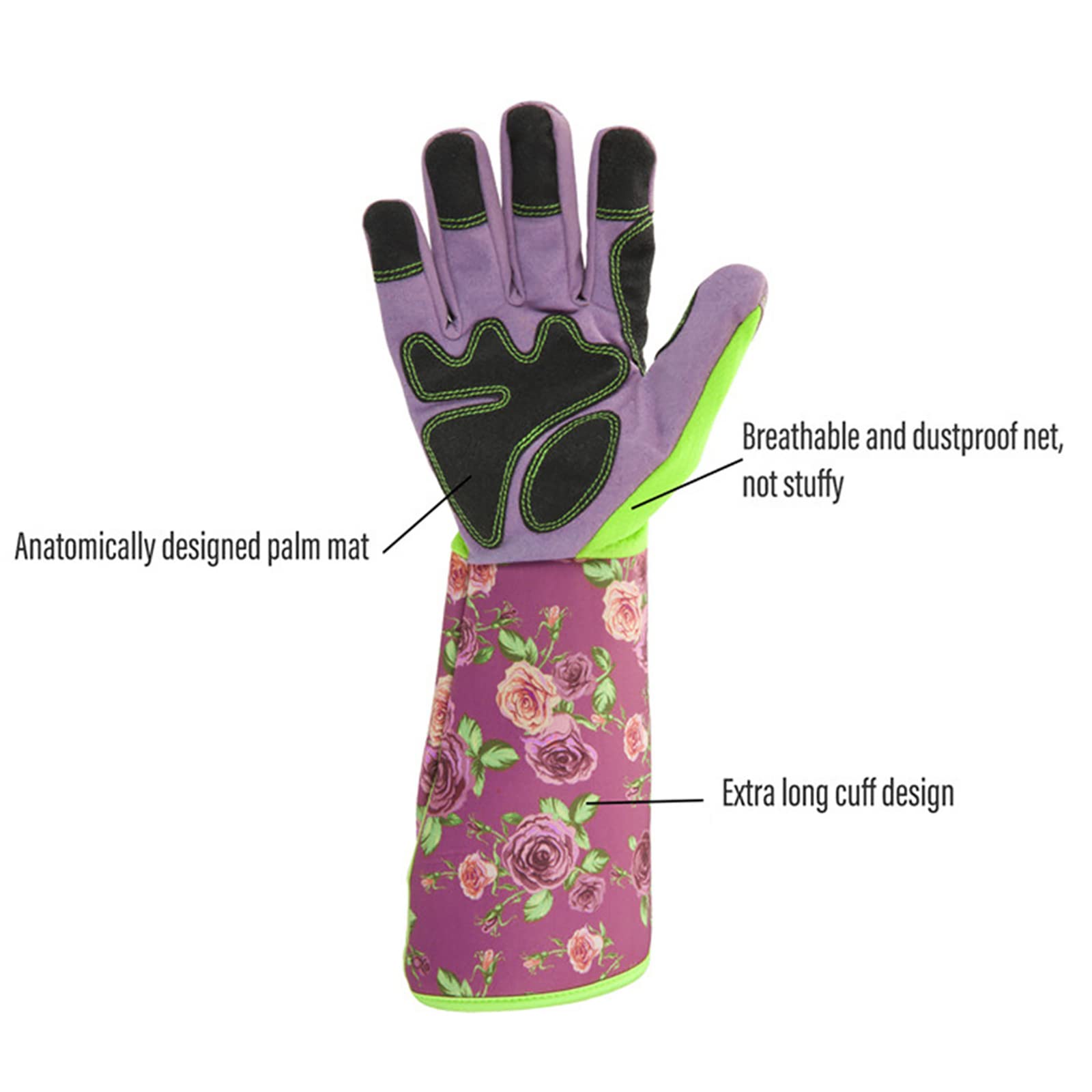 Gartenhandschuhe Multicoloured Drucken Lange Ärmel Arbeitshandschuhe Rose Pruning Dornenfeste Stichfeste Gartenhandschuhe für Frauen