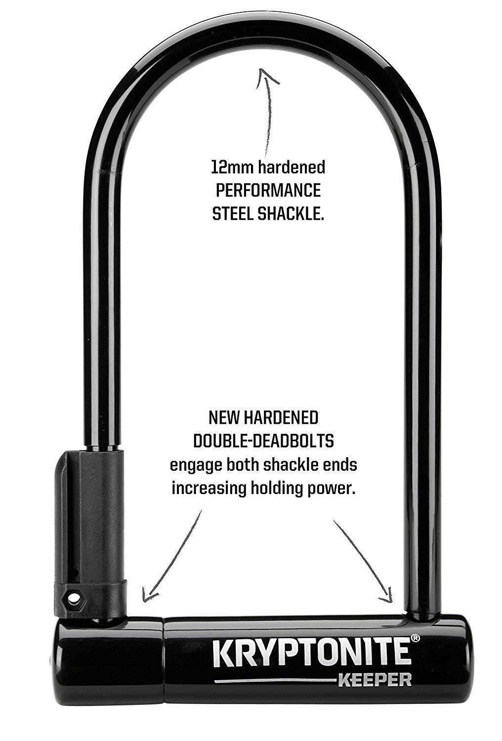 Kryptonite Keeper Standard 12mm U-Lock Bicycle Lock with FlexFrame-U Bracket & KryptoFlex 410 10mm Looped Bike Security Cable, Black