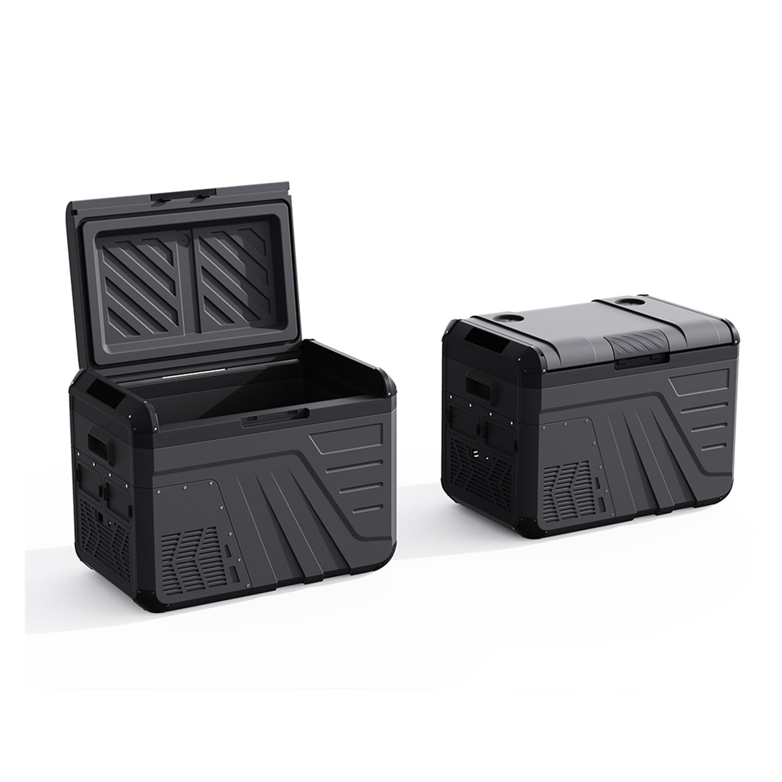 Mini refrigerador de 12 V for Coche: refrigerador y congelador eléctrico de Doble Uso for Camping(Grey 35L)