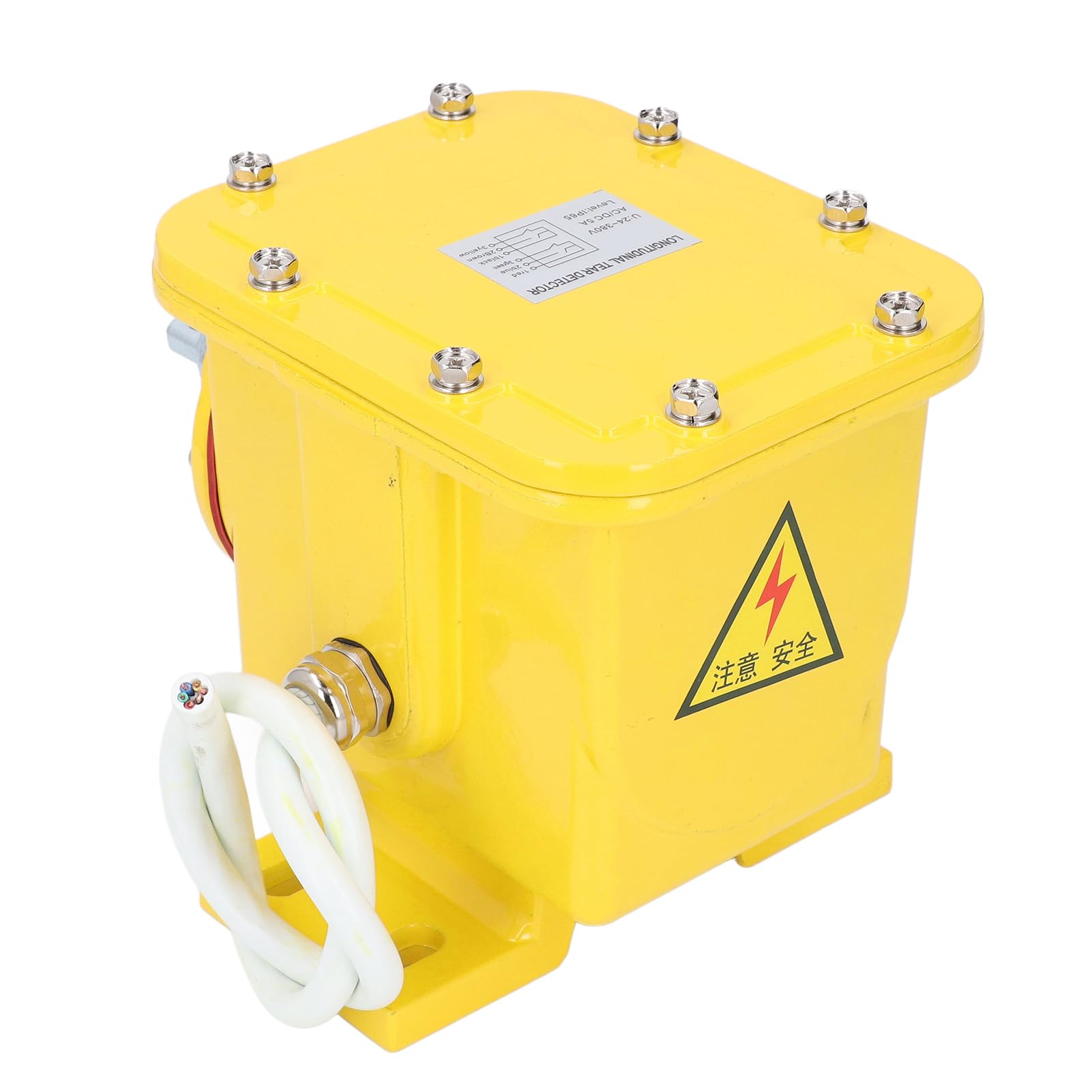 Ejoyous Interruptor de Cable de Tracción Interruptor de Cable de Tracción de Aleación de Aluminio 24 a 380 V Restablecimiento Manual IP65 2 Microinterruptores de 20 Mm para Parada de Emergencia de
