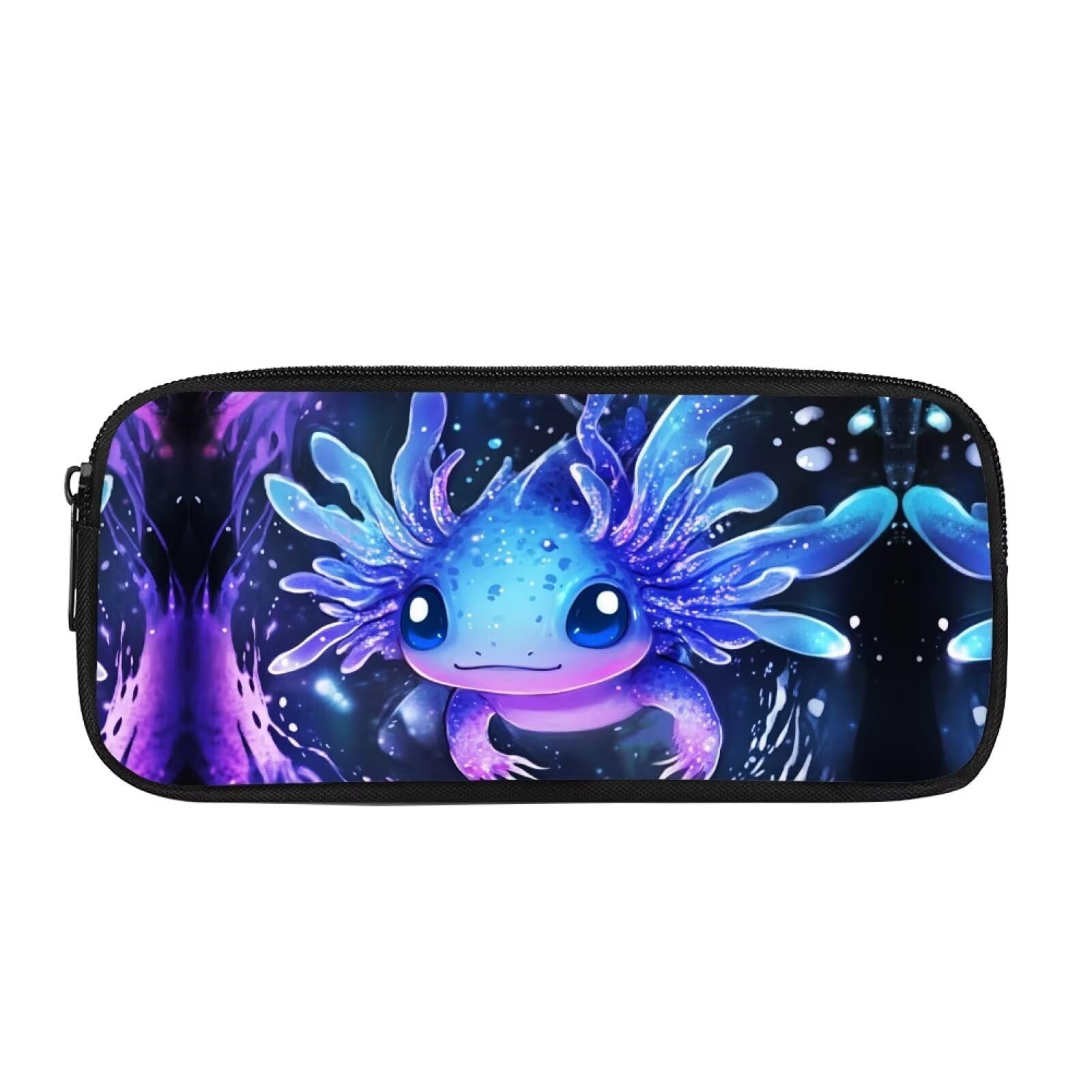 Showudesigns Blue Axolotl Pencil Case for Girls Boys Age 5-8 9-10 Pen Pouch Holder School Supplies Portable Large Pencilcases Pen Box Bag Office Stationery Organizer โ image 1