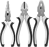3 Pcs Plier Sets, Heavy-duty Pliers Set, Professional Electrical Pliers Tool Set, Long Nose & Diagonal Cutting & Side Electrical Cutters Snips, DIY Tools, Grips Tools, combination Plier for DIY Repair