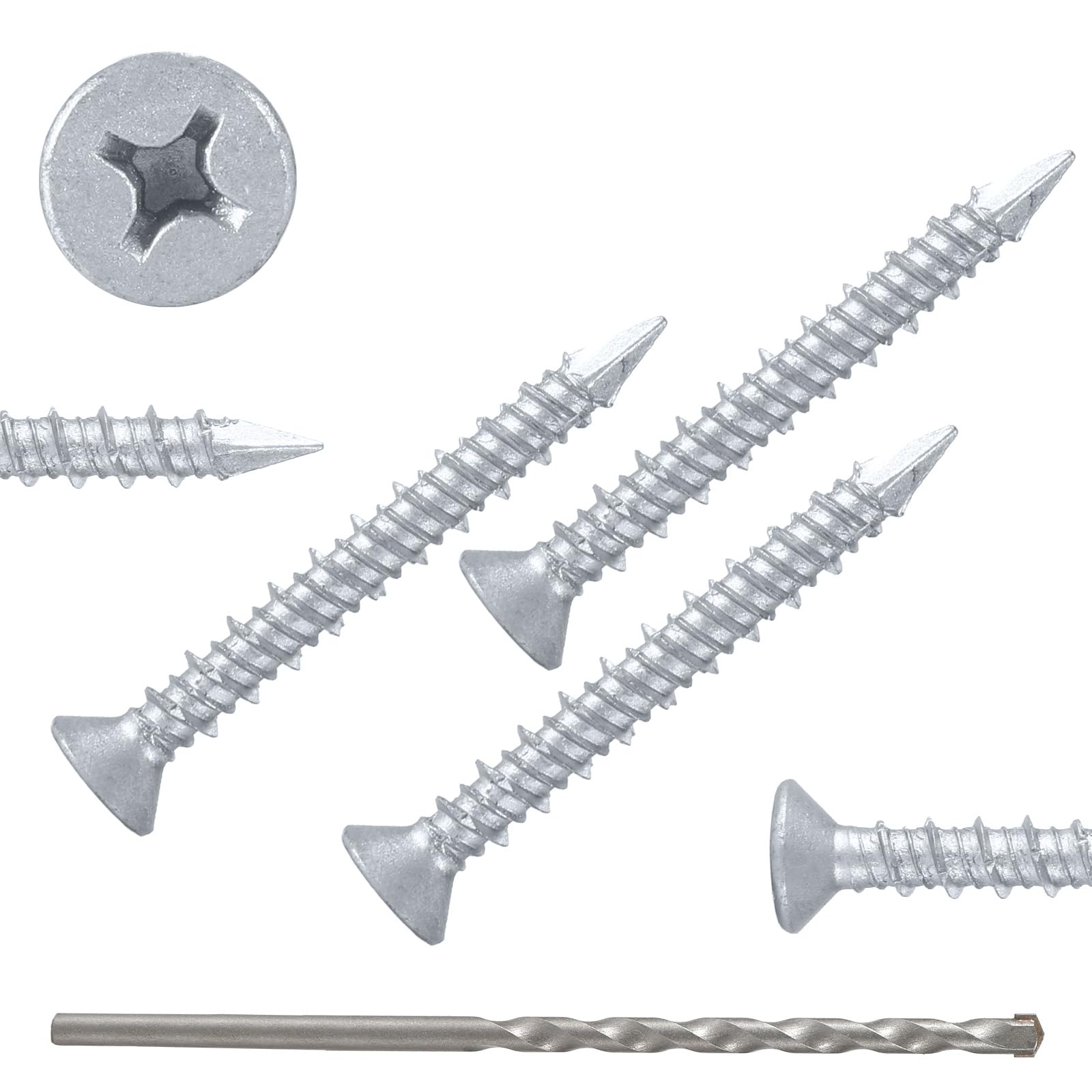 Tapcon Concrete Screws - 100 Stainless Steel Anchors -1