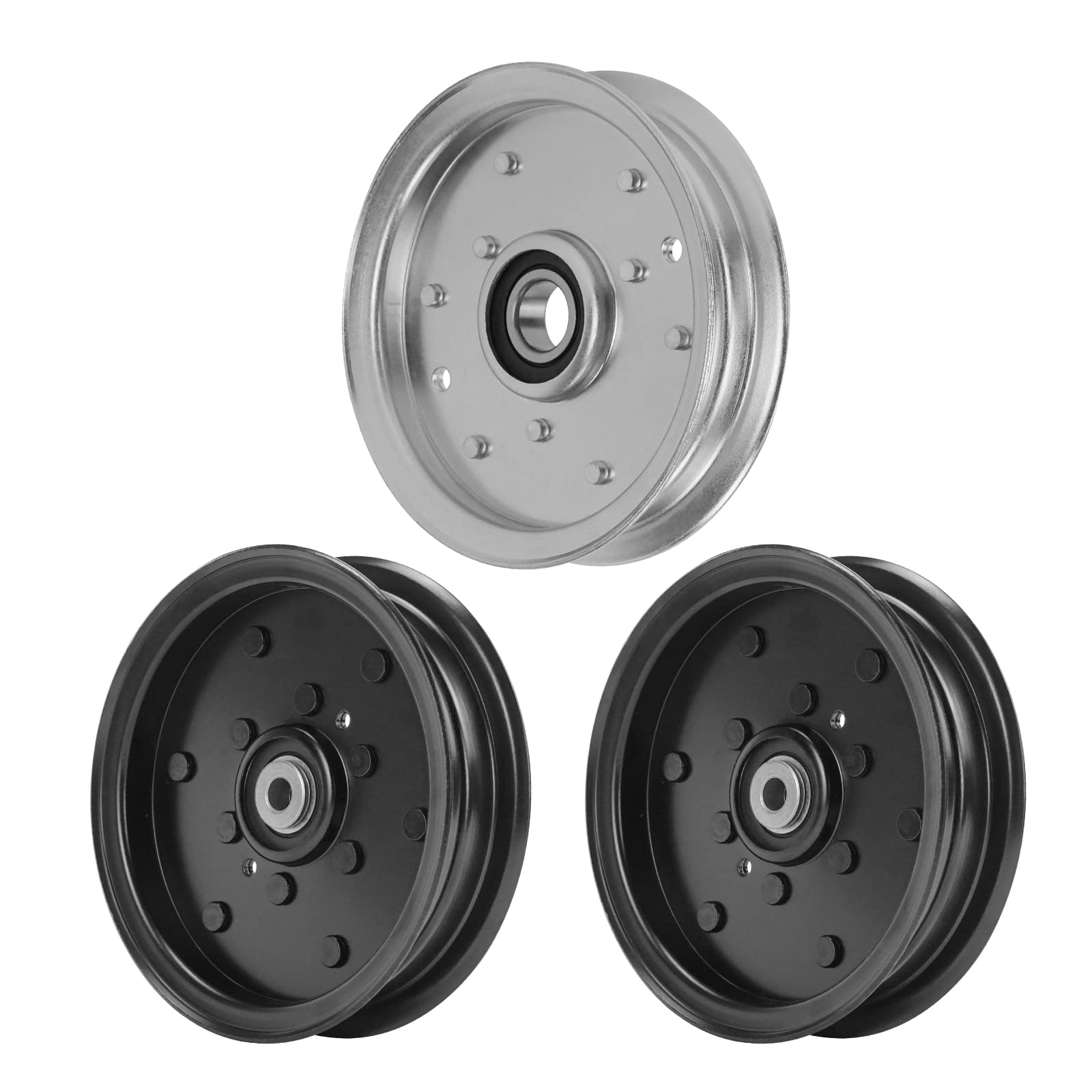 Juego de 3 poleas tensoras planas de repuesto para Cub Cadet MTD Troy Bilt 756-04511B 756-05042 RZT L S 42 pulgadas 46 pulgadas 50 pulgadas Mustang XP Z6600 Z6400 ZS6500 Cortacésped Piezas